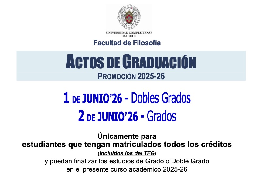 Actos Graduación. Promoción 2025/2026